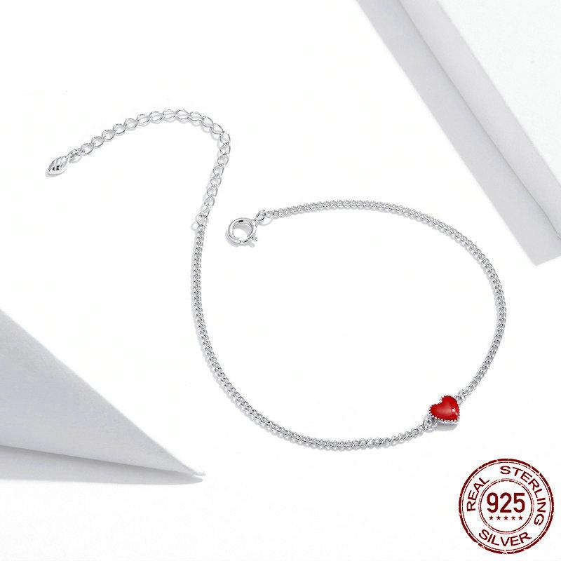 Новый простой браслет из стерлингового серебра Love с платиновым покрытием, модный серебряный браслет S925, ювелирные изделия