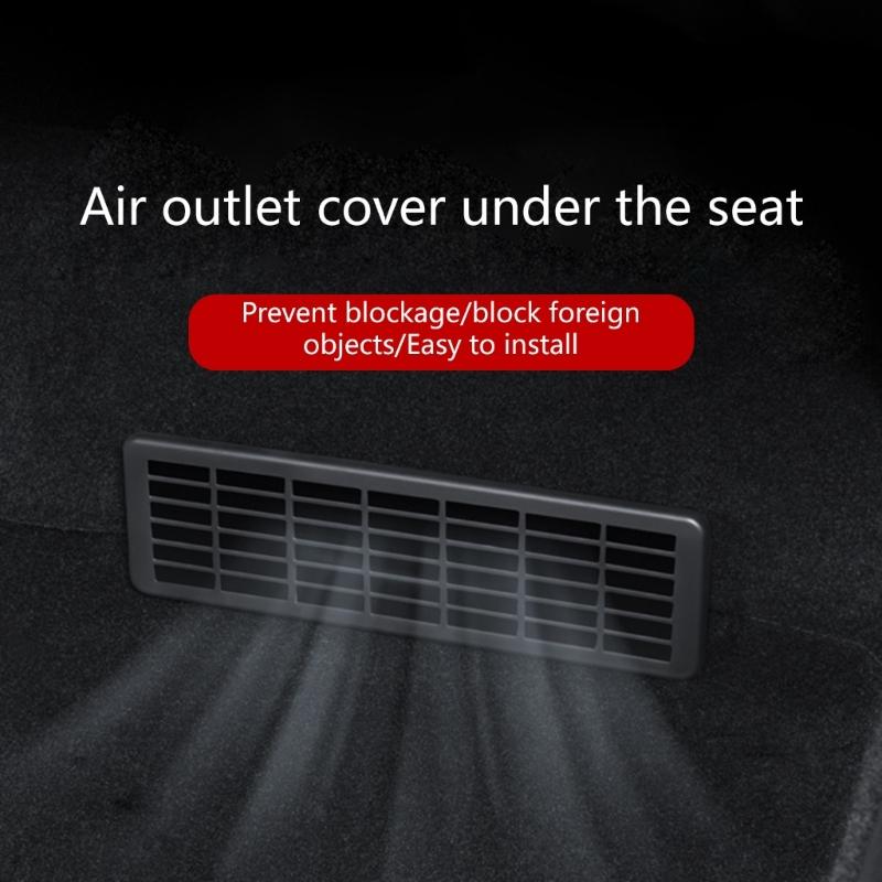 2pcs For Model Y Juniper 2025 Car Air Outlet Cover Under Seat Vent Protection Cover Anti clogging grille protector