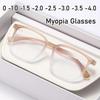 Neutral Classic Square Myopia Glasses High-Definition Blue Light Blocking Glasses Fashionable And Trendy Myopia Glasses To-4.0