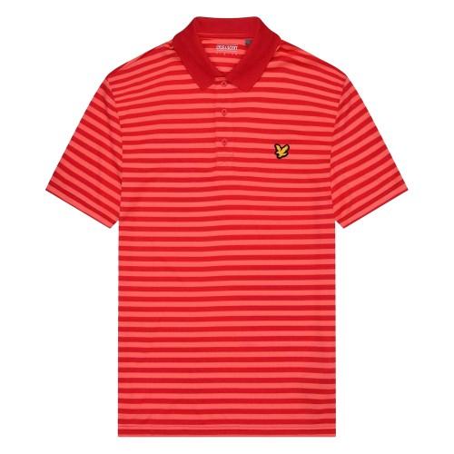 Lyle & Scott Mens Broad Stripe Golf Polo Shirt