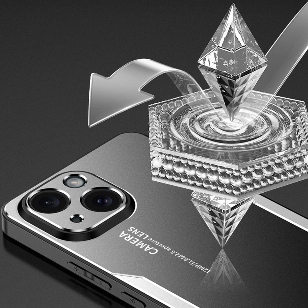 Для iPhone 15 Plus Чехол Алюминиевый сплав+ТПУ+ПК Матовое покрытие Чехол для смартфона