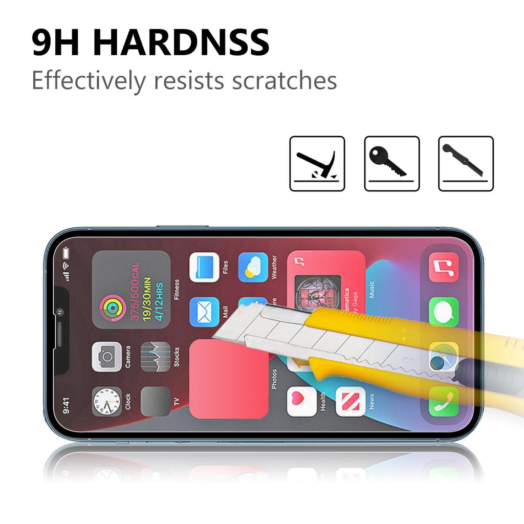 For iPhone 13 Pro/iPhone 13 6.1-inch 2Pcs 9H Hardness Ultra-thin Clear 2.5D Tempered Glass Screen Protector