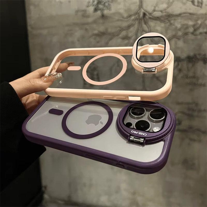 16 15 14 Pro Max Case Magsafe Camera Protection Bracket Cover for iPhone 12 11 13 14 15 16 Pro Max 15pro Luxury Magnetic Hard Cases