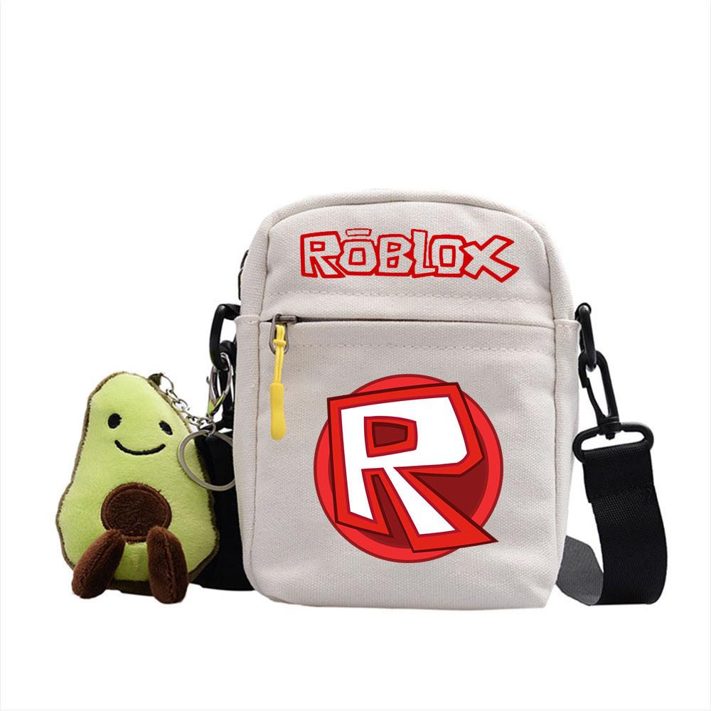 Тканевая сумка через плечо Roblox с принтом персонажа игры и буквой Для повседневных путешествий и школы