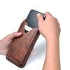 Pocket PU Phone Waist Bag Anti-loss Portable Short Purse Crazy Horse Leather Wallet Work