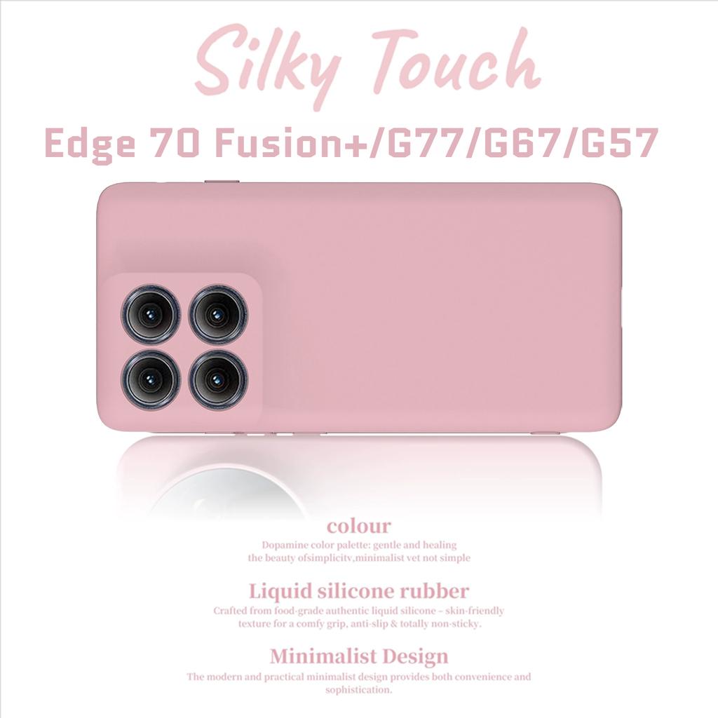 Оригинальный чехол из жидкого силикона для Motorola Signature Edge 70 Ultra Fusion+ 60 50 Pro G87/77/67/57 G66Y/J Power Skin Флисовый чехол