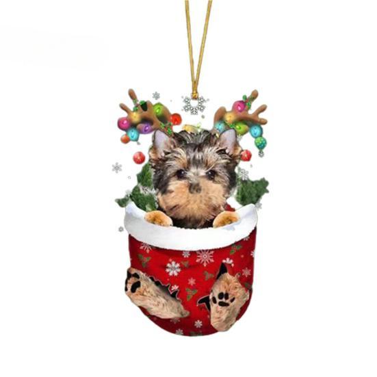 Подвеска на рождественскую елку, забавные чулки, дизайн, двухсторонняя печать, невыцветающие очаровательные украшения