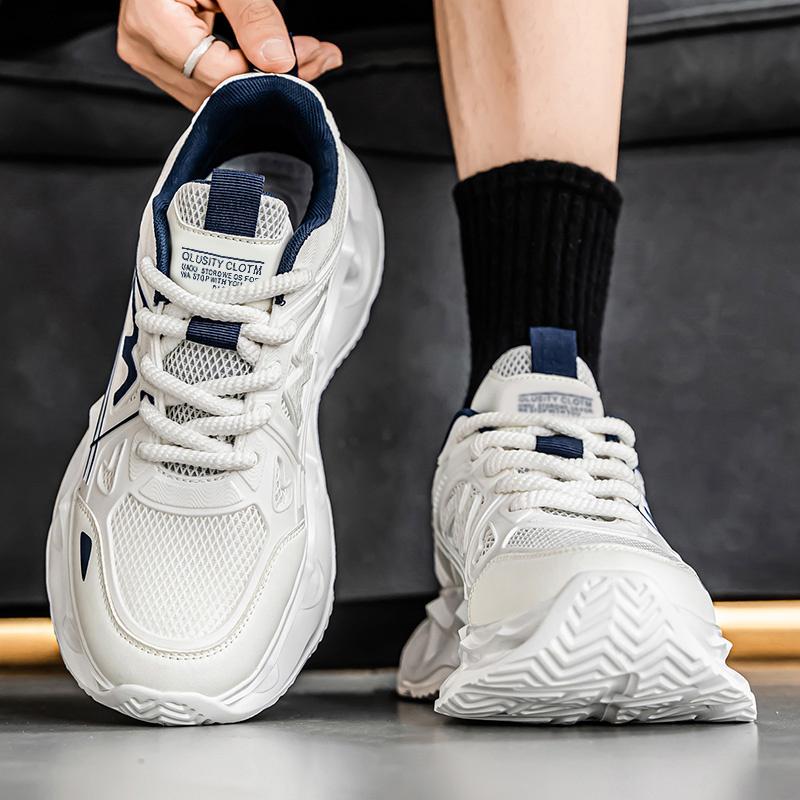 New Fashion Men 's Four Seasons Comfortable Thick Sole Shoes Students Boys GirlsTrending Soft Sole Breathable Casual Running Sneakers