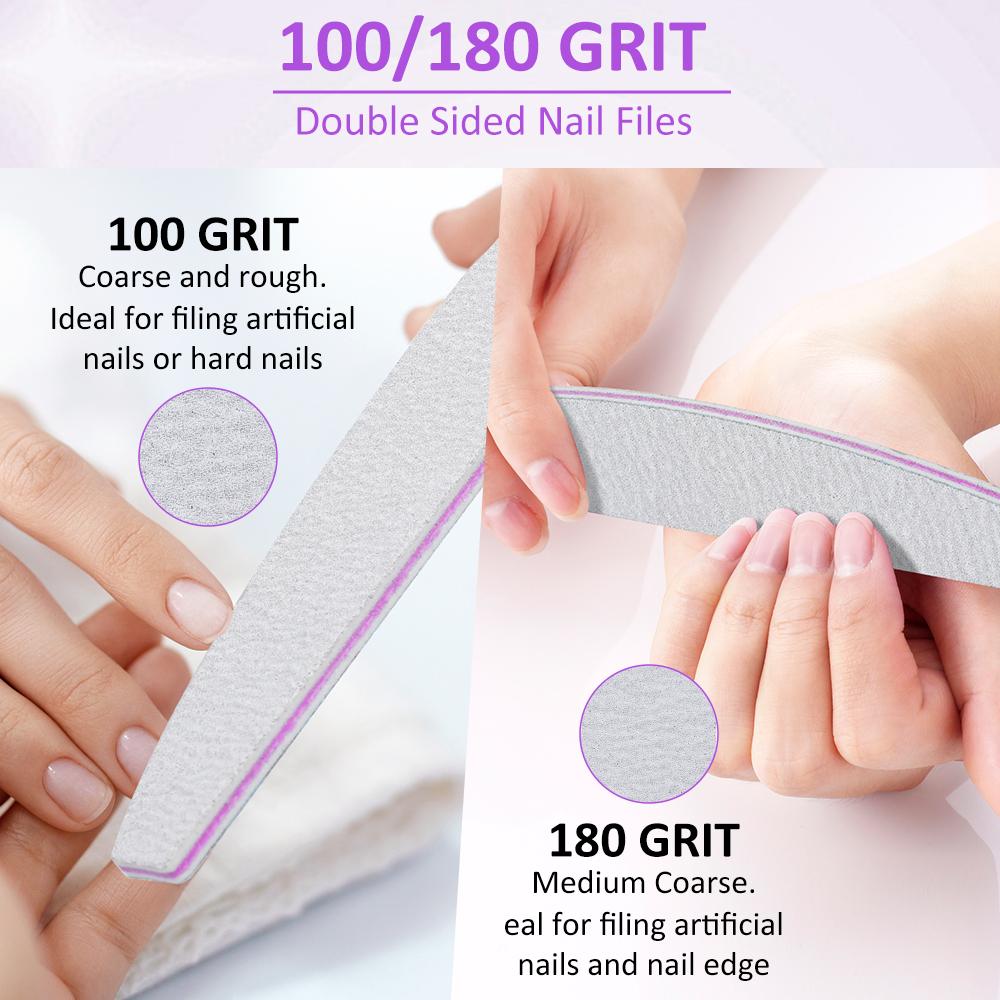Профессиональная пилочка для ногтей, 5/10 шт., толстая маникюрная пилочка для ногтей, буфер для гель-лака, инструмент для дизайна ногтей, аксессуар