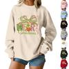 Женский свободный удобный повседневный модный свитшот с круглым вырезом и длинными рукавами с принтом персонажей