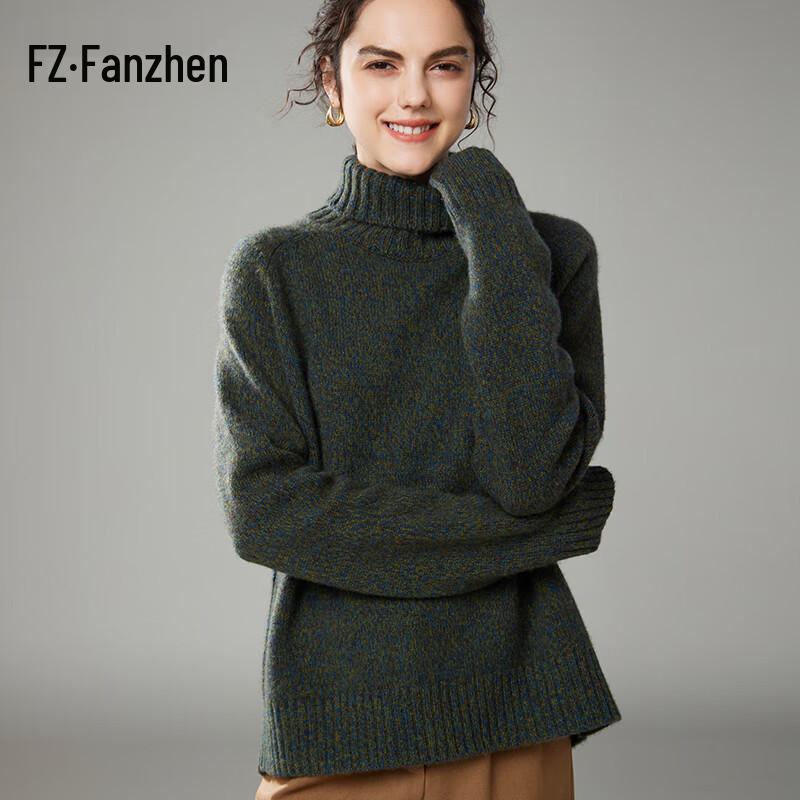 Женский утолщенный кашемировый свитер с высоким воротником Fanzhen