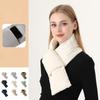 Korean-Style Winter Warm Scarf for Women High-End Fashion Thickened Solid Color Long Down Neck Wrap