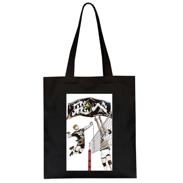 Fashion Anime Haikyuu Shopper Bag Eco Manga Tote Harajuku Shopper Bag Women Canvas Shoulder Bag Large-capacity Women's Handbags
