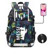 Glow-in-the-Dark Soccer Backpack Teens Large Capacity Laptop Bag With Padded Straps Oxford Fabric Trendy Patchwork Design