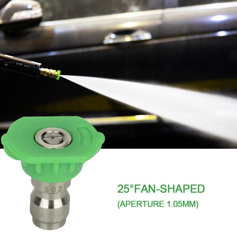 1Pc 1/4" Quick Connect Garden High Pressure Washer Spray Nozzle 0 15 25 40 60 Degree Watering Soap Nozzle Tip Garden Cleaning