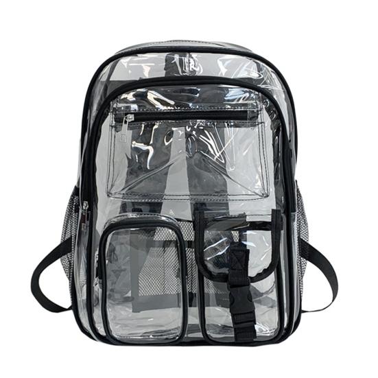Clear Backpack for Girls Boys Waterproof Heavy Duty Transparent Bookbag Large Capacity See Through Backpack for Work School Travel