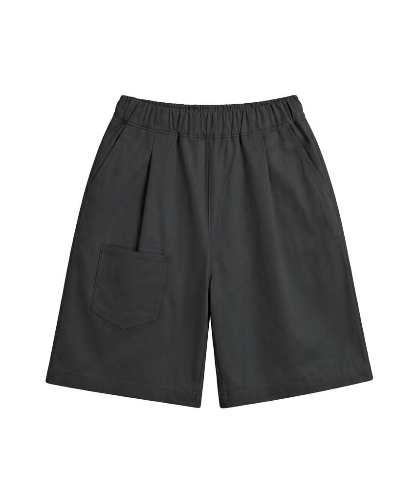 Шорты-бермуды Noming Chino с одним складкой и карманом, широкие - Угольный