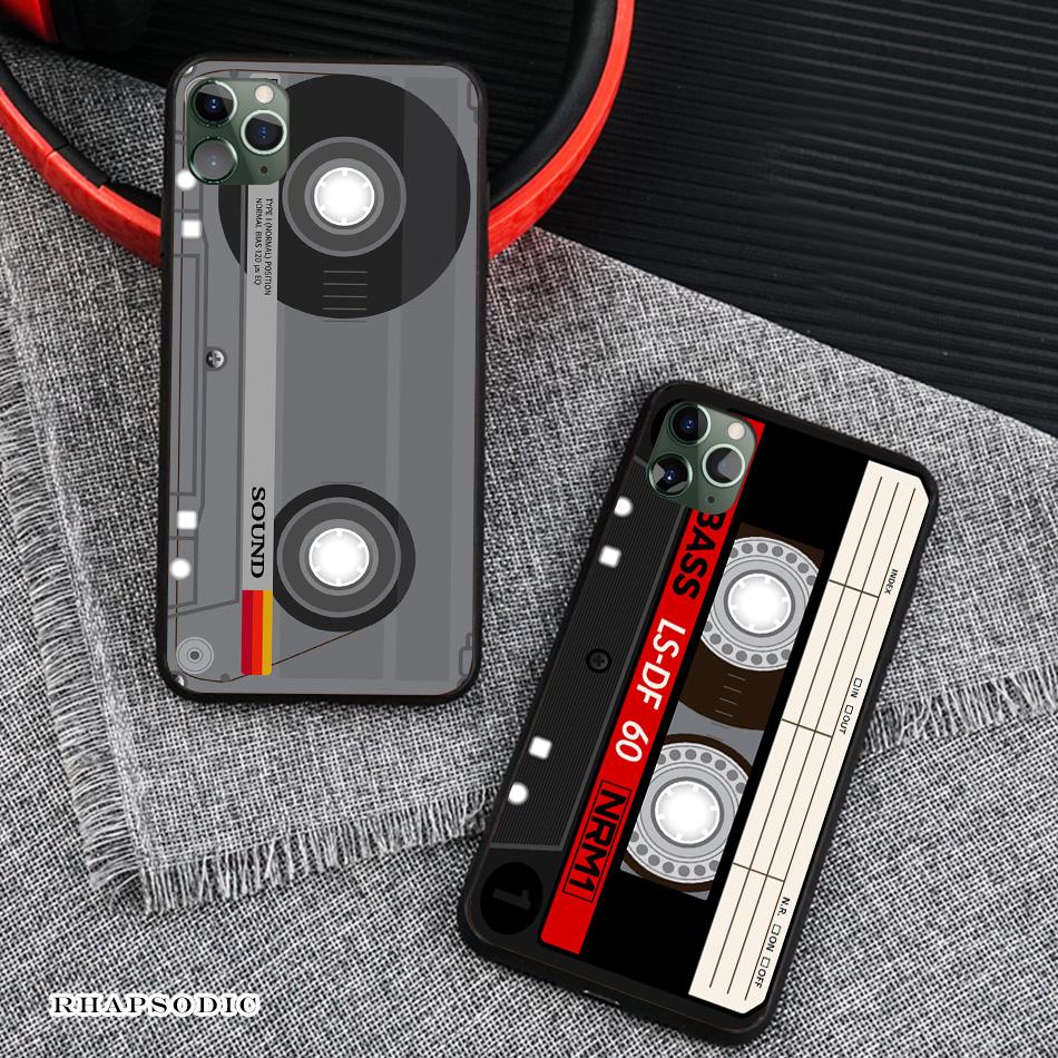 Retro Audio Cassette Vintage 80s Style Soft Silicone Phone Case Cover Shell For iPhone 6s 7 8 Plus X XR XS 11 12 13 Mini Pro Max