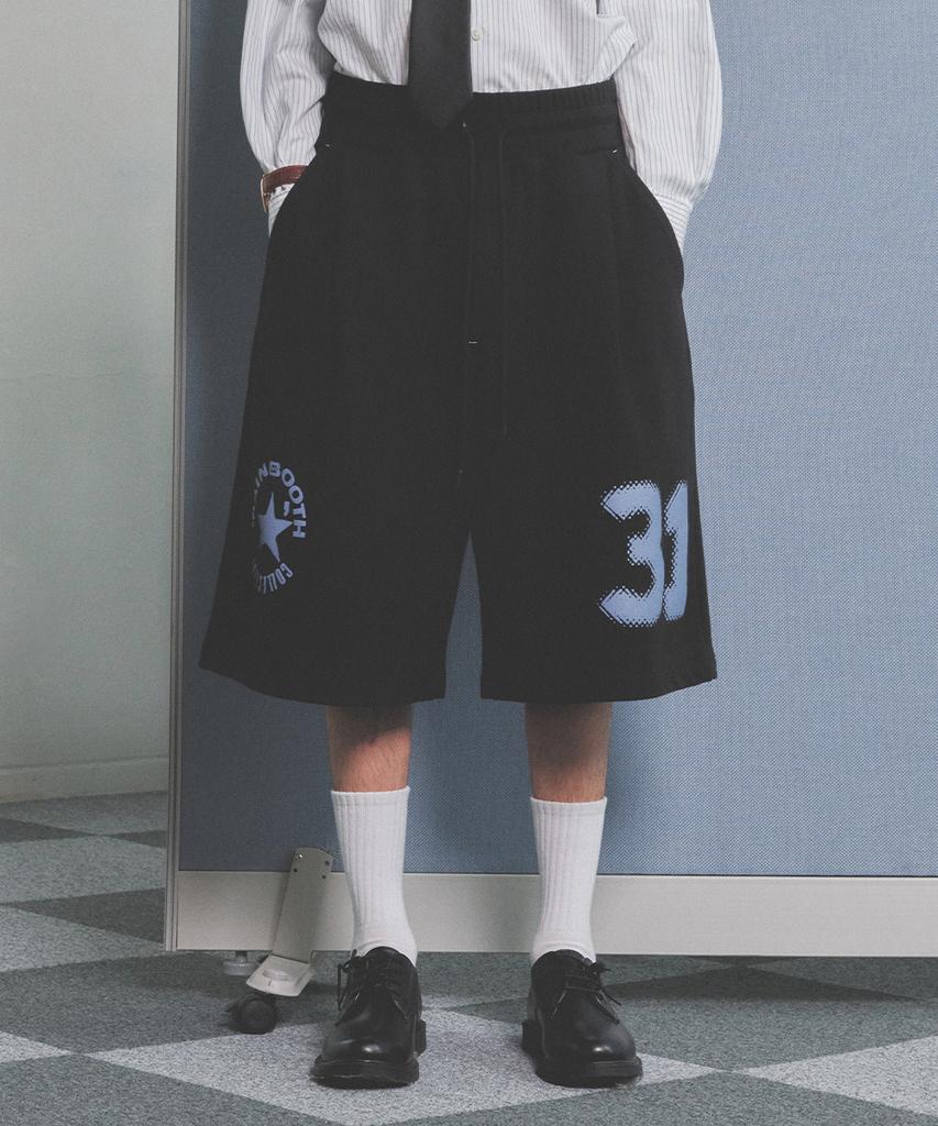 MAINBOOTH Boxer Oversized Sweat Shorts(Black)