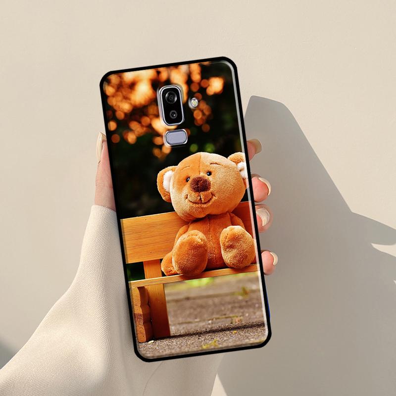 Чехол с милым медведем для Samsung Galaxy J3 J5 J7 2017 A3 A5 J1 2016 J4 J6 Plus A6 A7 A8 A9 J8 2018 Coque