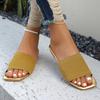 Мода Мода Квадратный Носок Женские Балетки Тапочки Обувь Новинка Летние Пляжные Шлепанцы Женские Балетки Тапочки Обувь Женские Сандалии