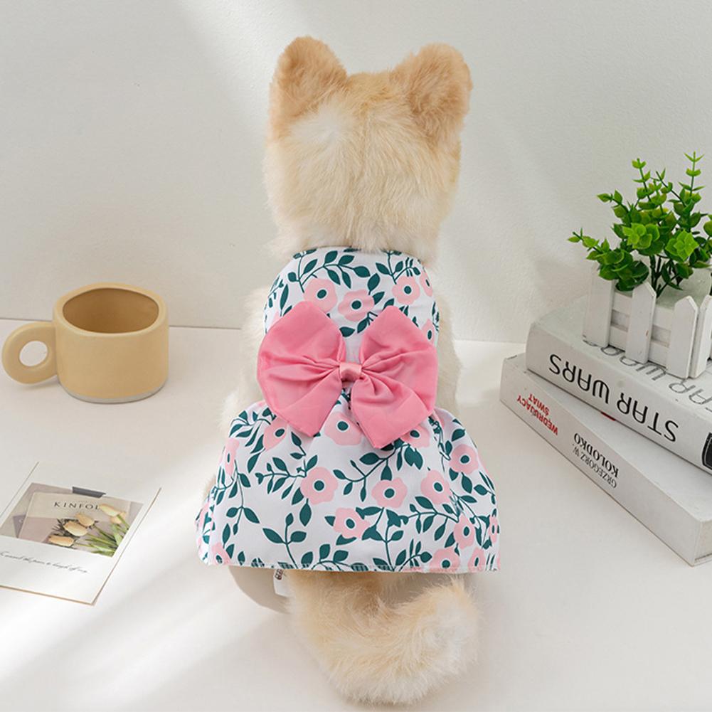 Spring Summer Cat Princess Dress Pet Sunflower Skirts Pet Clothes Comfortable Soft Puppuy Dogs Cats Dress