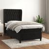 VidaXL Divan Bed with Mattress Black 100x200 Cm Velvet - Model 3129377