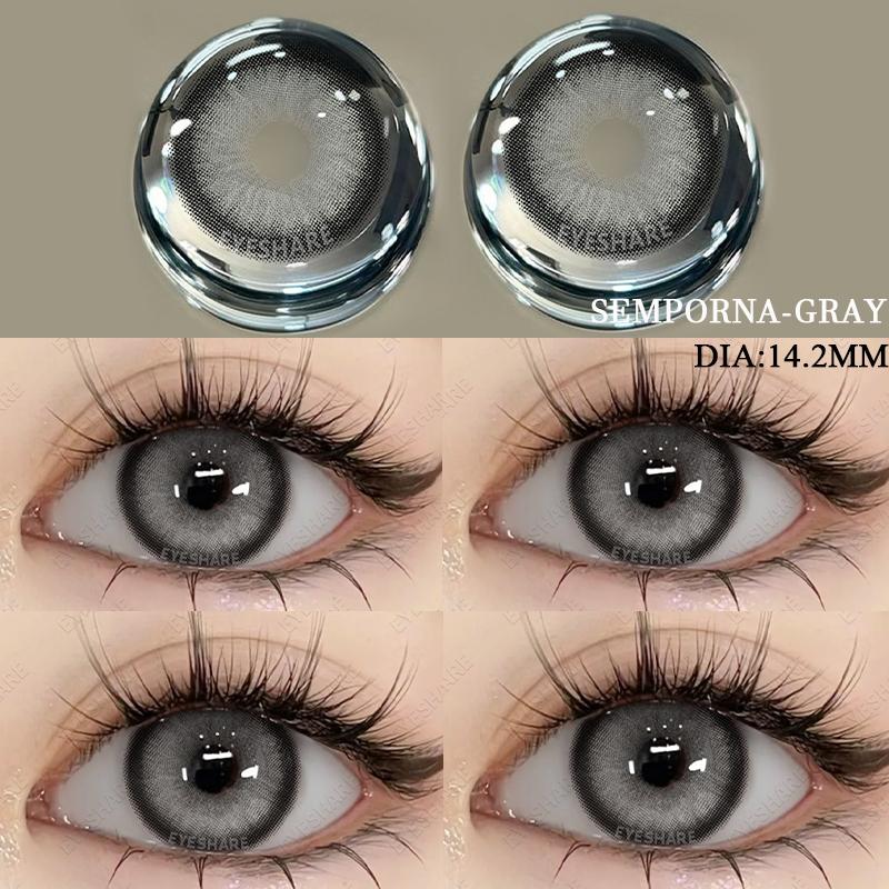 1 пара цветных контактных линз для глаз, косметические высококачественные синие линзы, зеленые контактные линзы, модные косметические контактные линзы для глаз