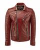 Men's Burgundy Leather Lambskin Genuine Biker Soft Jacket New Handmade Zipper Stylish