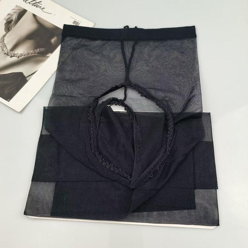 Сексуальные чулки женские без ластовицы эластичные с блеском с открытой промежностью соблазнительные эротические блестящие колготки женские глянцевые гладкие колготки S44