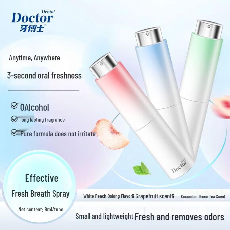 Dr. Tooth Portable Breath Freshener Spray, Cucumber Green Tea