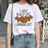 Cute Capybara Clothing T-Shirt Women Vintage Cartoon T Shirt Female Casual Anime Top Tees T Shirt Manga Women Graphic Tee Tops