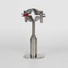 Stainless steel wall bracket for 25 mm diameter pipe (2 pieces), 60 mm
