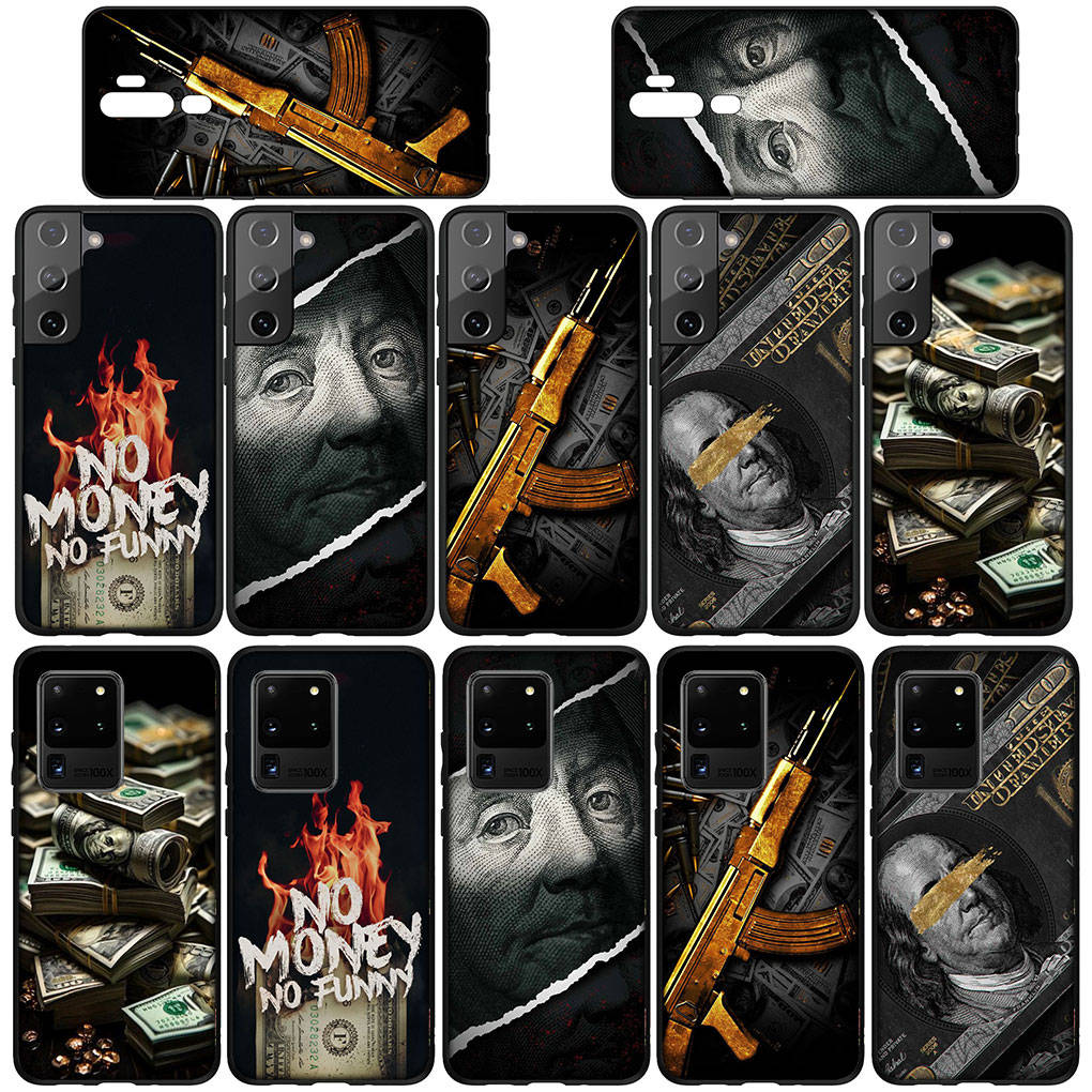 For Samsung Galaxy S24 S23 iPhone 16 15 14 Xiaomi Redmi Note 13 12 11 10 8 Plus 9 Pro Max X XR 14C Phone Case Money 100 Dollars Art OPPO Huawei Cover