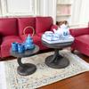 Элегантный миниатюрный кукольный домик круглый торцевой чайный столик масштаб 1/12 для реалистичного отображения гостиной или столовой