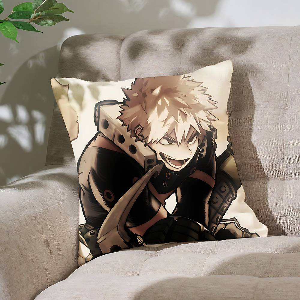 Cute BBakugo KatsukiS Anime Customizable Square Pillowcases Stylish And Soft Perfect For Beds Cars And Sofas