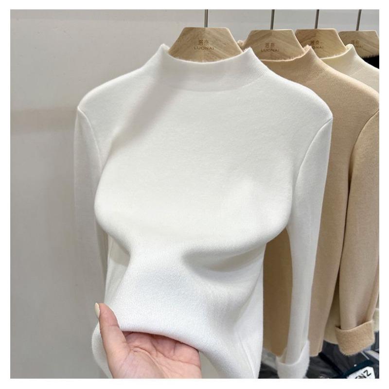 Волосатый свитер с воротником-стойкой для женщин, зимний новый стиль, теплый и толстый свитер-пуловер, популярный модный базовый топ