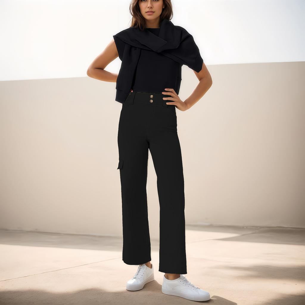 Широкие брюки для женщин, брюки для йоги, спортивные штаны с высокой талией и карманами, эластичные брюки, удобные спортивные спортивные штаны для тренировок