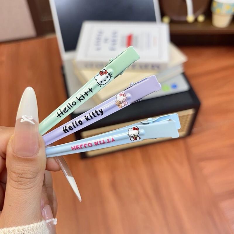 4/5 шт. Принтованная заколка для волос «Китти», позиционирующий зажим, мультяшный зажим «утиный нос», модные и универсальные декоративные заколки для челки