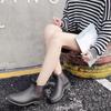British Rain Shoes Women's New Fashion Outer Wear Rubber Shoes Non-slip Waterproof Shoes Water Boots Fleece Overshoes Short Rain Boots