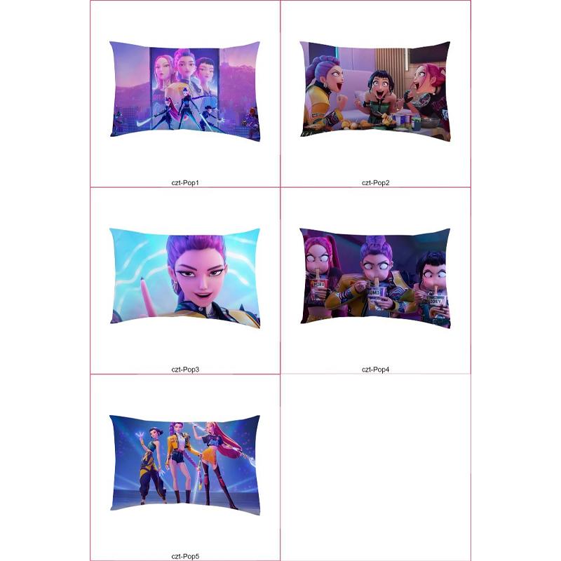 40-60 Cm Cushion Cover Rectangle Pillow Cover Demon Hunter Kpop Printing Bedside Sofa Hunters Room Home Decoration Pillowcase