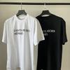 Yozgi ERD Retro Niche Trendy Brend Harfli Dumaloq Bo'yinli Bosma Shior Ayollar Keng Qisqa Yengli Paxta Futbolkasi Ko'cha Kiyimi
