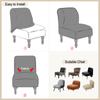 Velvet Fabric Armless Accent Chair Cover Stretch Single Sofa Covers Short Back Slipper Chair Slipcovers Protector For Home Hotel