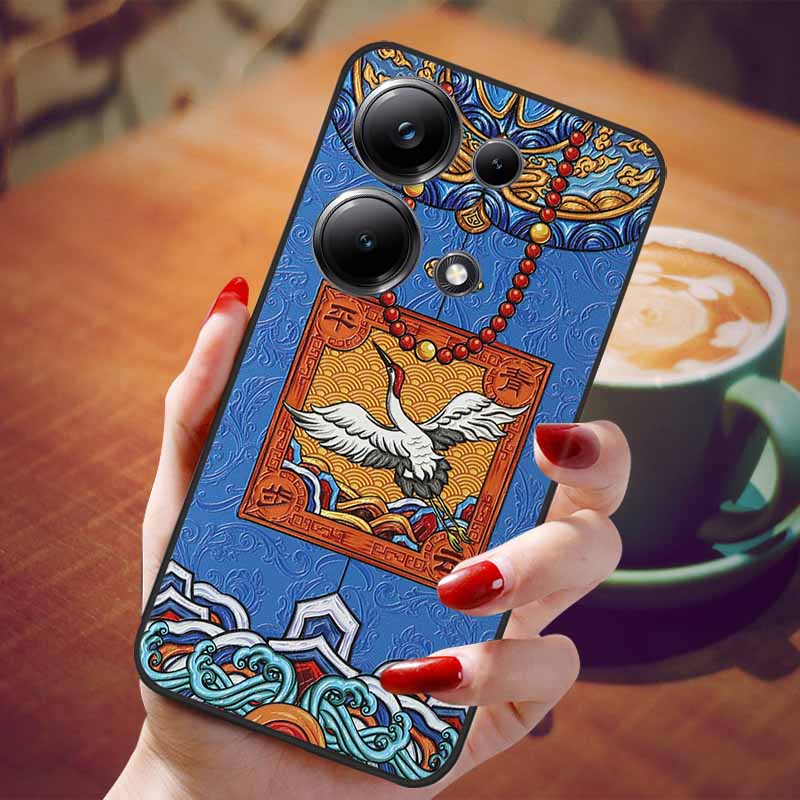 For Redmi Note 13 Pro 4G Case Flower 3D Relief Silicon Soft Phone Back Cover for Xiaomi Redmi Note13 Pro 4G Protection Shell TPU