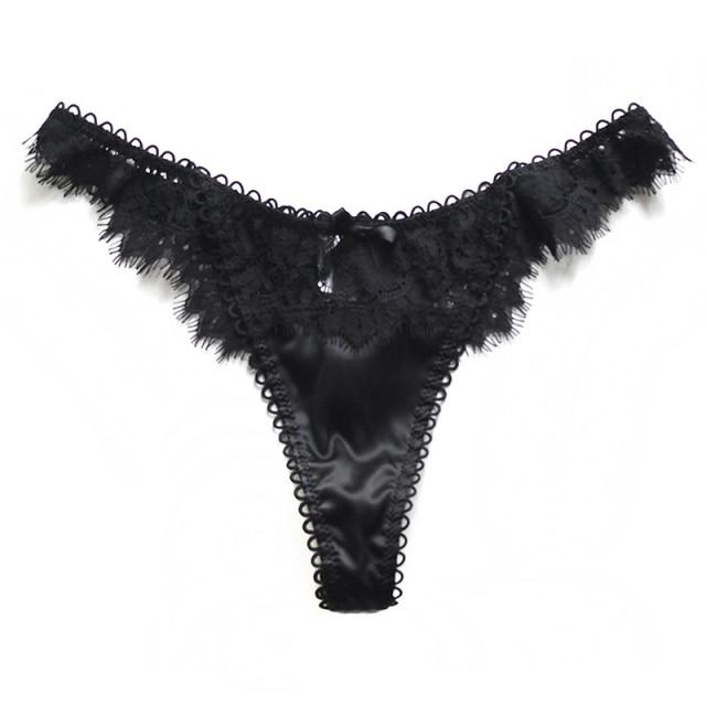 CINOON Sexy Eyelashes Lace Panties Women Underwear Low-waist Lingerie Embroidery Breathable Underpants Female G String Intimates