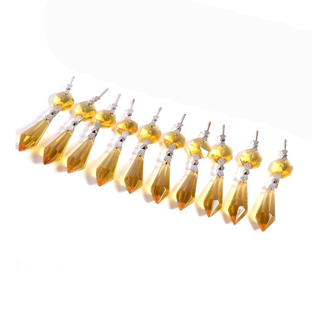 Shiny Glass Home Decor Hanging Crystal Pendant Crystal Ornament Chandelier Parts Prisms Pendant