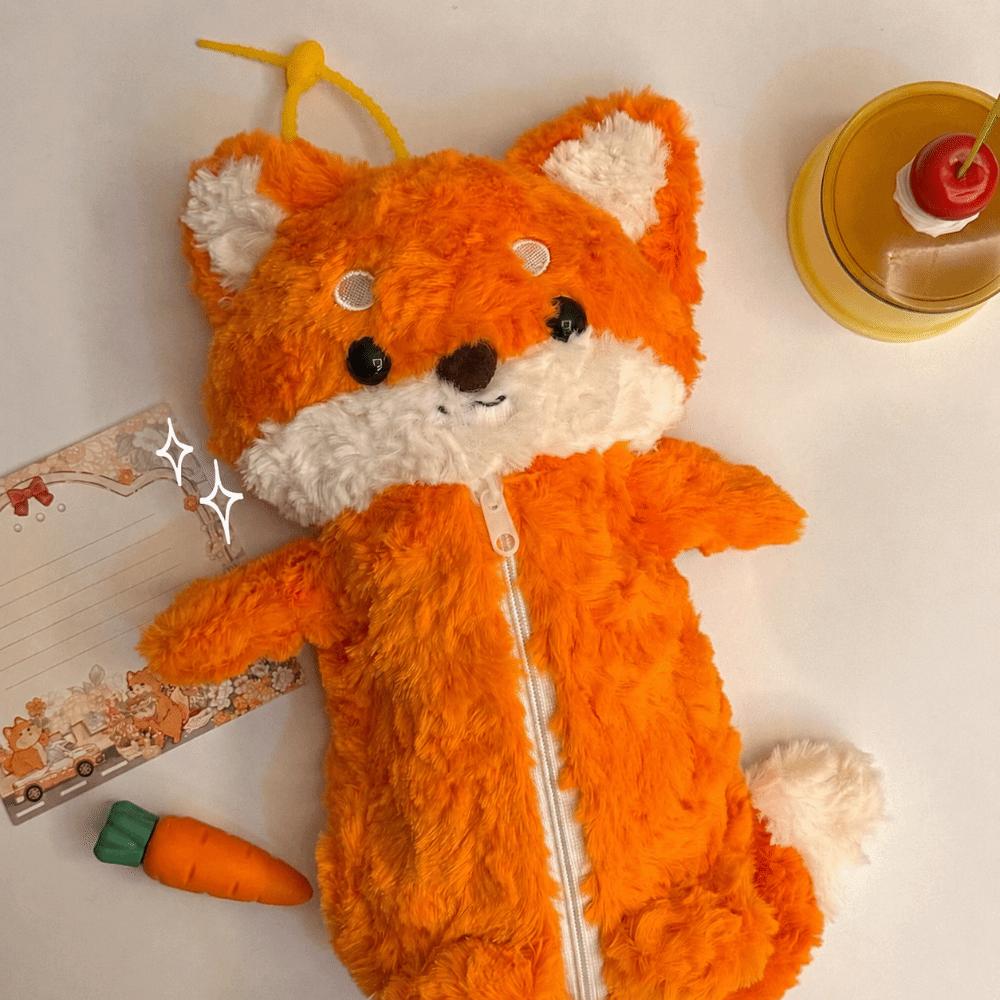 Plush Pen Bag Fox Doll Stationery Organizer High Quality Stationery Bag Back To School Gift