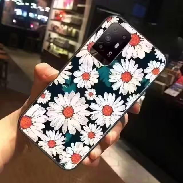 Чехол для Vivo Y33 / Y35 / Y36 с 3D цветочным рельефом, силиконовые тисненые задние крышки для Vivo Y36 4G, Чехол VivoY36 с принтом, мягкий, мультяшный