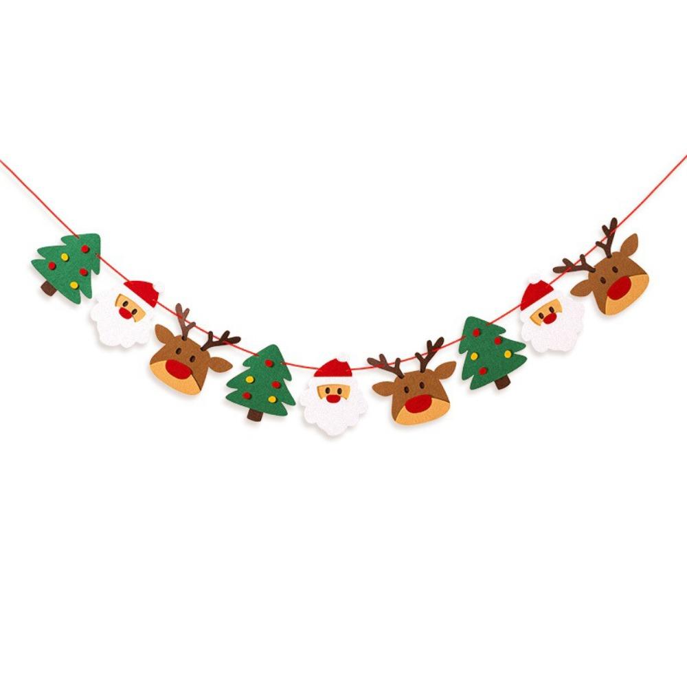 Festive Garland Merry Christmas Decor Felt Material Garland Christmas Ornaments  Christmas Party
