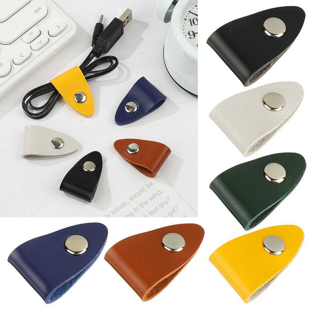 Data Line Wire Ties Cable Winder Cord Holder Organizer Cable Management Leather Cable Straps